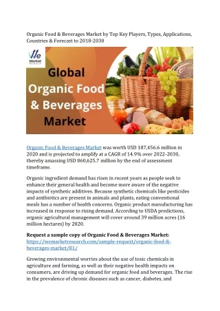 organic food beverages market by top key players