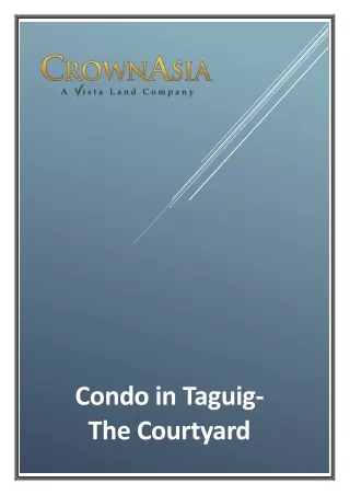Condo in Taguig- The Courtyard