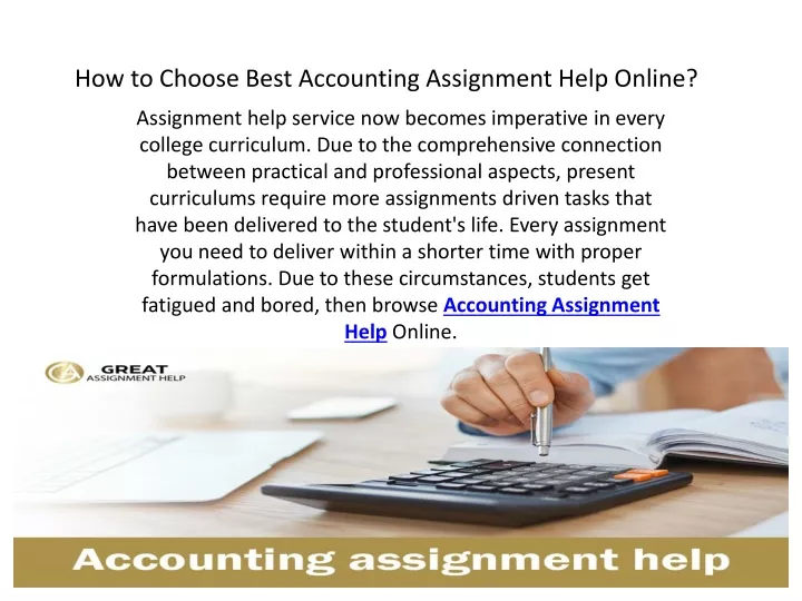 how to choose best accounting assignment help online