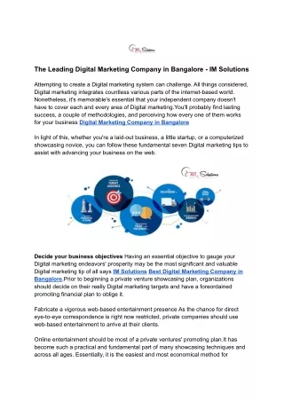the leading digital marketing company