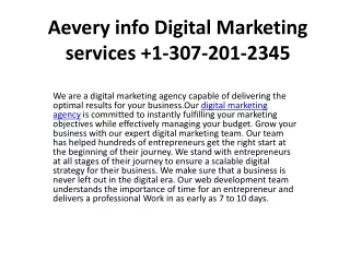aevery info digital marketing services