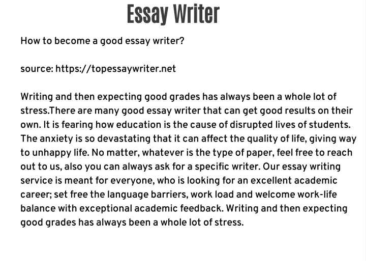 essay writer
