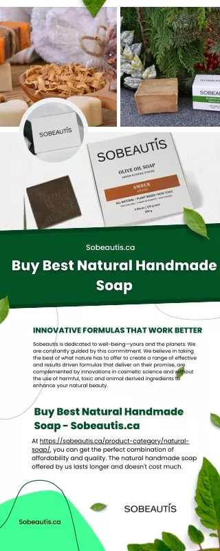 Buy Best Natural Handmade Soap - Sobeautis.ca