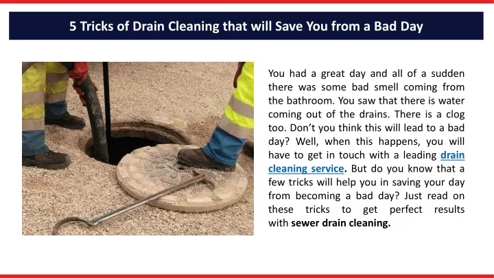 5 tricks of drain cleaning that will save