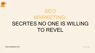 seo marketing secrtes no one is willing to revel