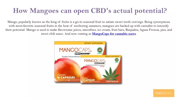 how mangoes can open cbd s actual potential