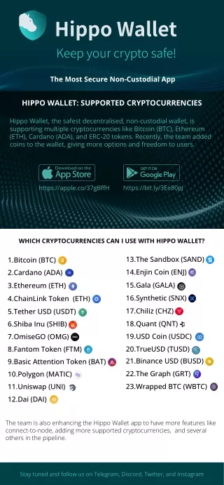 Which Cryptocurrencies Does Hippo Wallet Support?