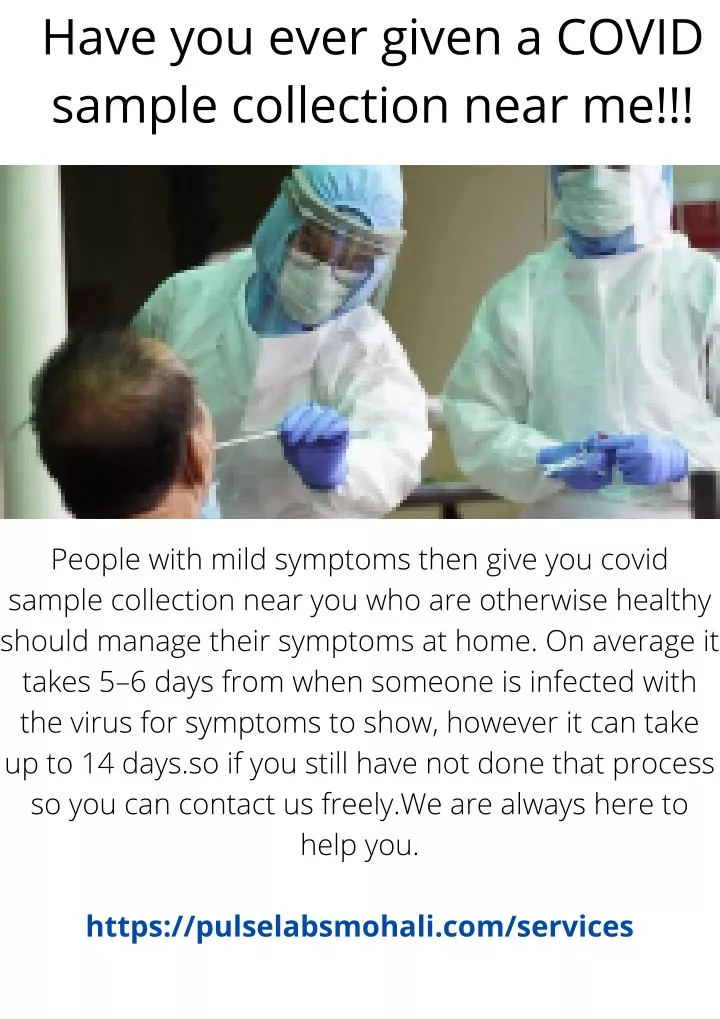 have you ever given a covid sample collection