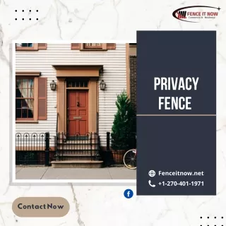 Get The Best Privacy Fence in Louisville KY