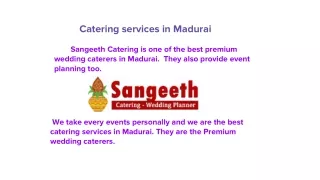catering services in Madurai