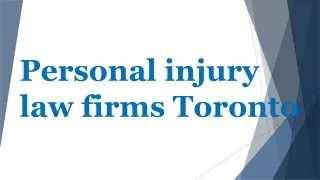 Personal injury law firms Toronto