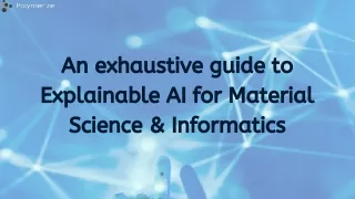An exhaustive guide to Explainable AI for Material Science & Informatics