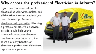 Why choose the professional Electrician in Atlanta Mr. Electric Of Atlanta
