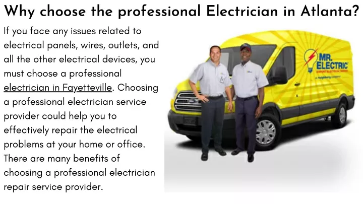 why choose the professional electrician