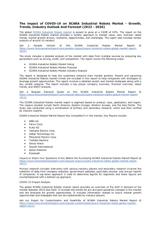 the impact of covid 19 on scara industrial robots
