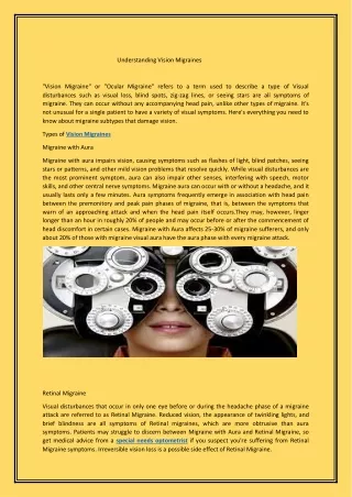 Understanding Vision Migraines