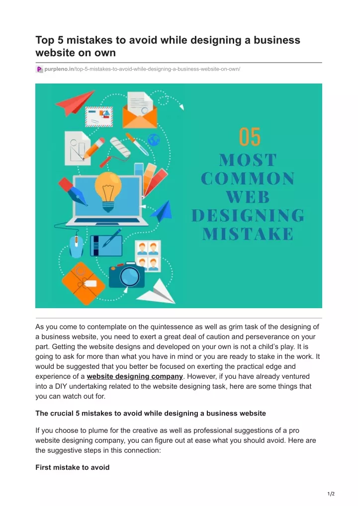 top 5 mistakes to avoid while designing