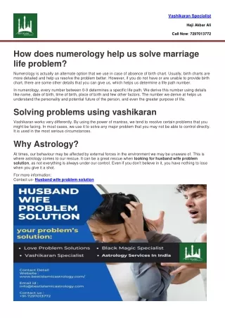 Solving problems using vashikaran