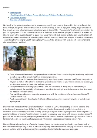 Build An Outside Fitness Training Business