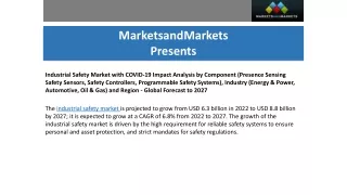 Current And Future Industrial Safety Market  Size, Key Players, Analysis and For