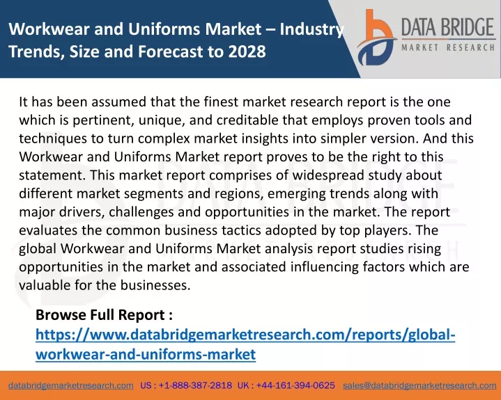 workwear and uniforms market industry trends size