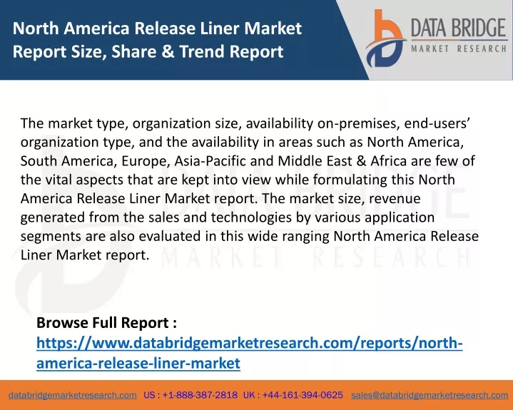 north america release liner market report size