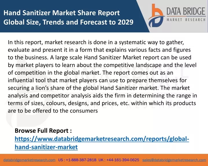 hand sanitizer market share report global size