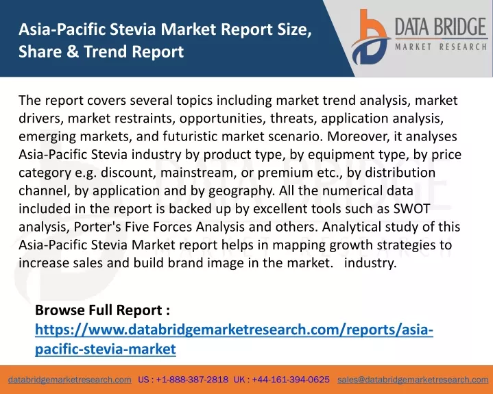 asia pacific stevia market report size share