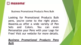 Business Promotional Products Pens Bulk  Maxema.us