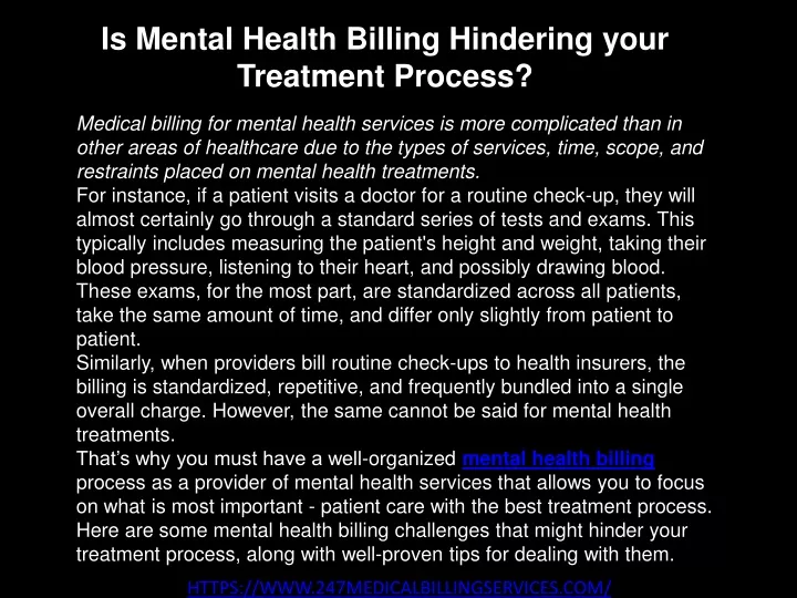 is mental health billing hindering your treatment