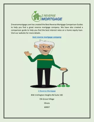 Best Reverse Mortgage Company  Zreversemortgage.com