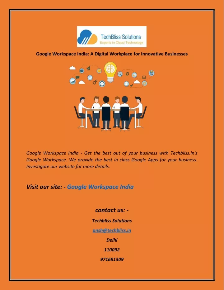 google workspace india a digital workplace