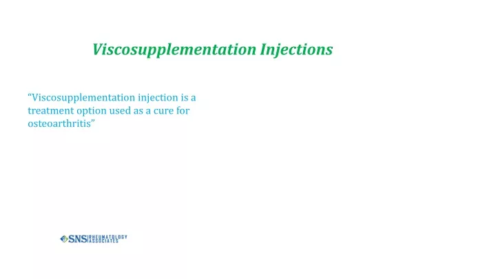 viscosupplementation injections