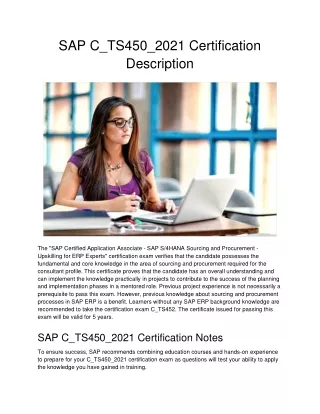 sap c ts450 2021 certification description