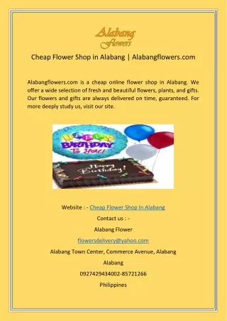 Cheap Flower Shop in Alabang