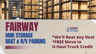 Find the Affordable Alvin Storage Services at Fairway Mini Storage