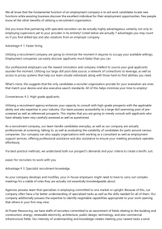 The Anatomy of a Great Recruitment Agencies New Zealand