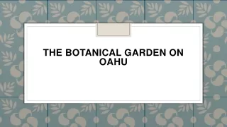 the botanical garden on oahu