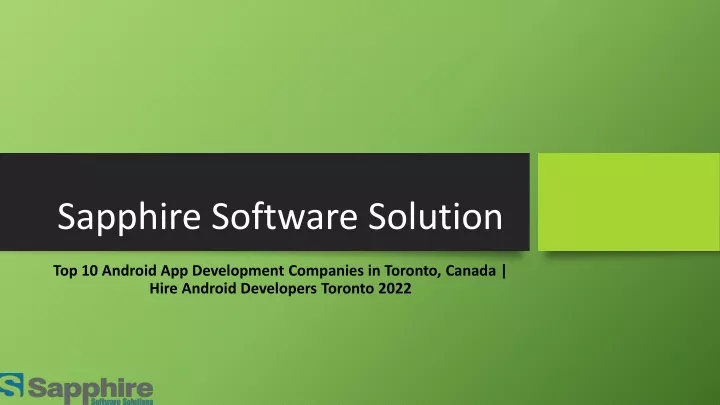 sapphire software solution