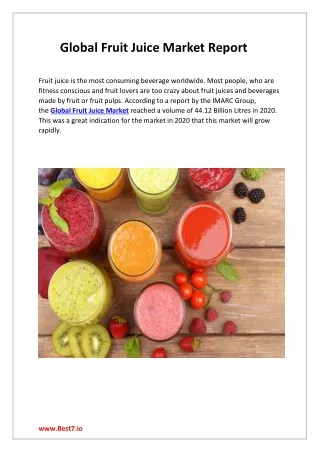 Global Fruit Juice Market Report