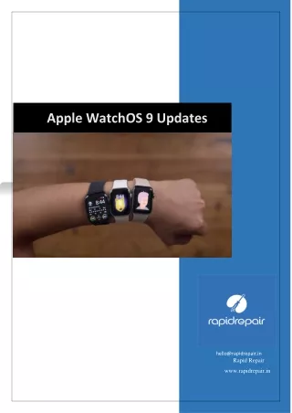 Apple WatchOS 9 Updates