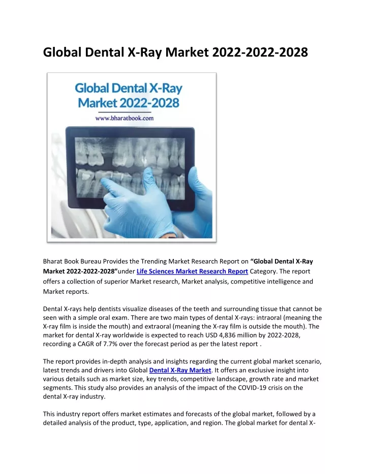 global dental x ray market 2022 2022 2028