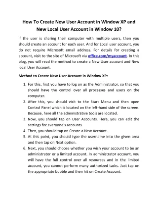 how to create new user account in window