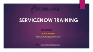 servicenow training