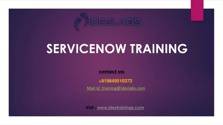 servicenow training