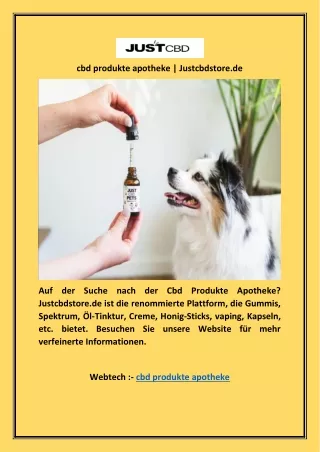 cbd produkte apotheke | Justcbdstore.de