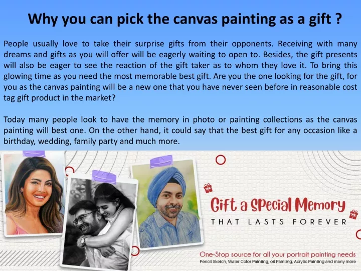 why you can pick the canvas painting as a gift