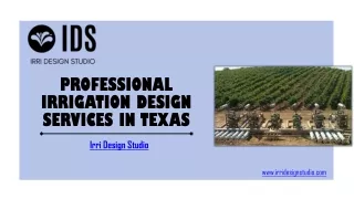 Professional Irrigation Design Services in Texas - Irri Design Studio