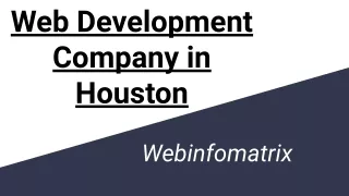 Web Development Company in Houston