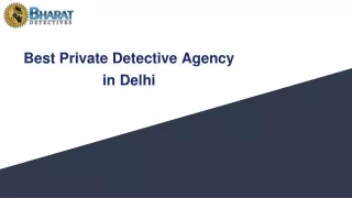 Best Private Detective Agency  in Delhi